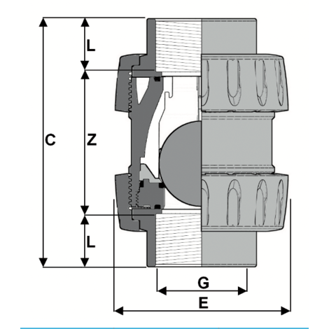 1V211 - True union foot spheric ball valve