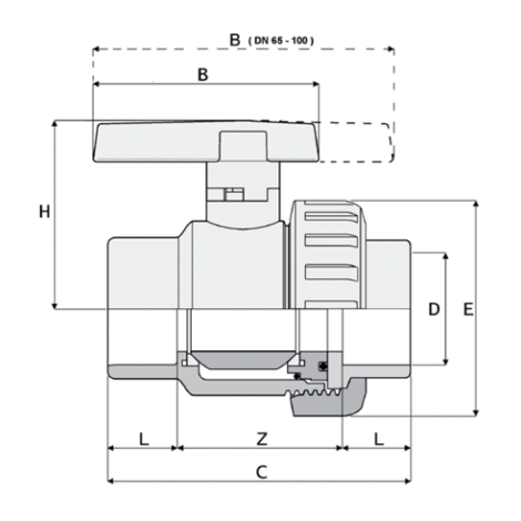 3V302 - Single union ball valve