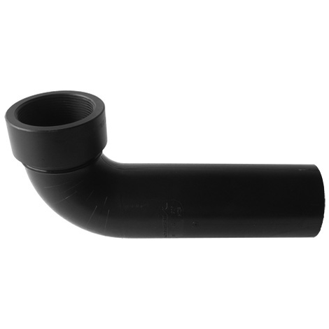 Connector horizontally with internal thread for gutter R63 and roof outlet 63