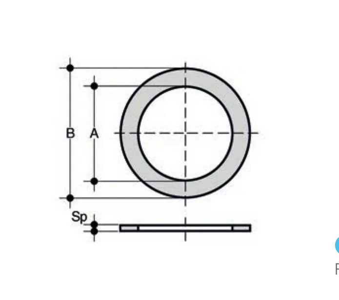 QHV/X — Flat gasket in EPDM and FKM for flanges according to EN 1092-1