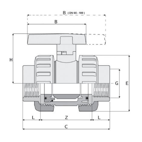 1V301 - Single union ball valve