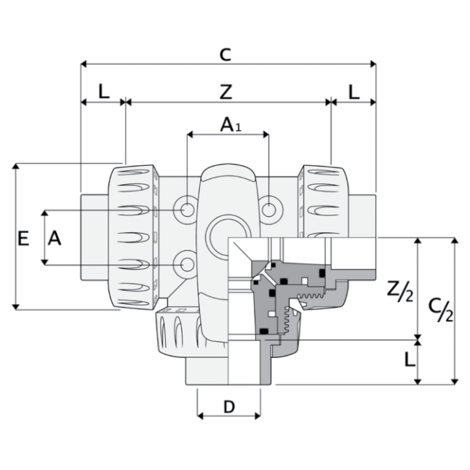 3V930 - Three-way ball valve