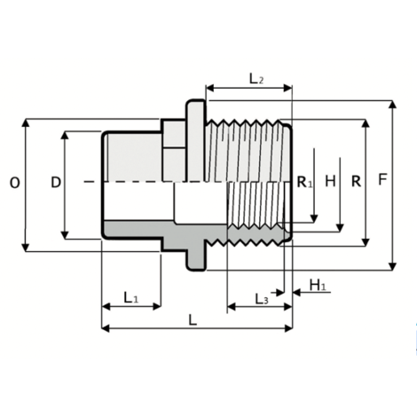 AM3SG - Male adaptor - PVC-U Pressure Fittings