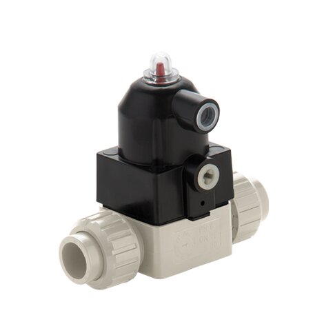 CMDM/CP DA - Pneumatically actuated compact diaphragm valve - PP-H Pneumatically actuated valves