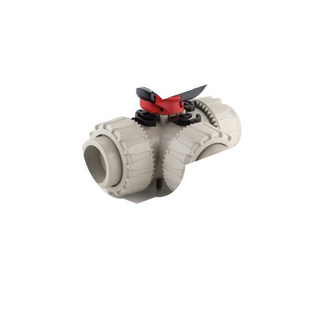 COMMON SIZES - DUAL BLOCK® 3-way ball valve - PP-H Manual valves