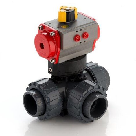 Common quotes - Pneumatically actuated DUAL BLOCK® 3-way ball valve - PVC-U Pneumatically actuated valves