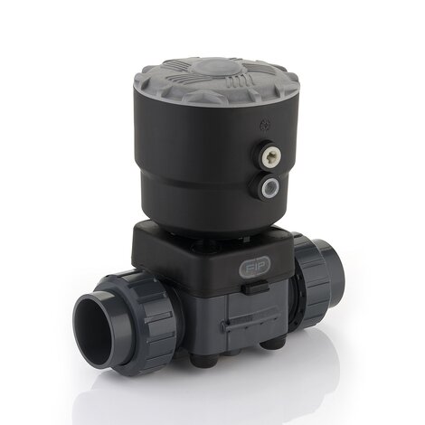 DKBUFV/CP NC - Pneumatically actuated 2-way diaphragm valve PN6 - PVC-U Pneumatically actuated valves