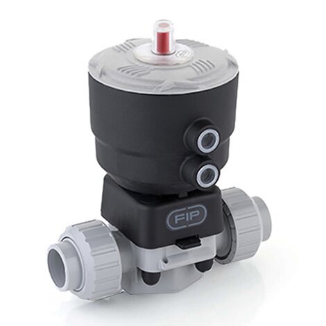 DKDC/CP NO - Pneumatically actuated 2-way diaphragm valve PN 10 - PVC-C Pneumatically actuated valves