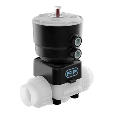 DKOAF/CP NO - Pneumatically actuated 2-way diaphragm valve PN 10 - PVDF Pneumatically actuated valves
