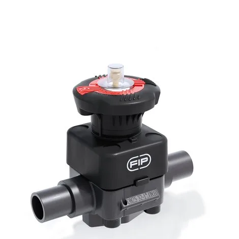 DKLDV — DIALOCK diaphragm valve with stroke limiter and male ends for solvent welding, metric series