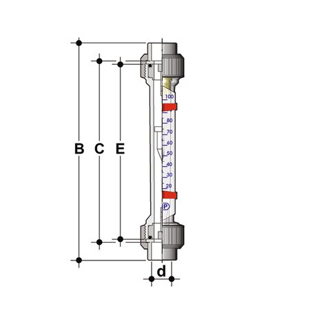 FSIV-Polysulfone+magnet - PSU Flowmeters - Standard range