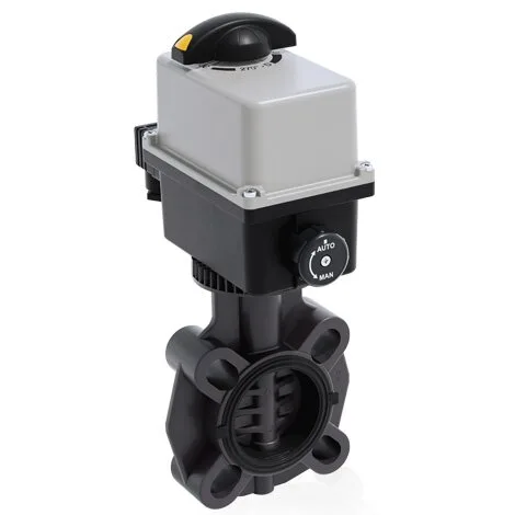 FEOV/CE 90-240V AC DN 40-100 — Butterfly valve with multi-volt electric actuator