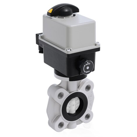 FKOF/CE 24V AC/DC LUG ANSI - Electrically actuated butterfly valve - PVDF Electrically actuated valves