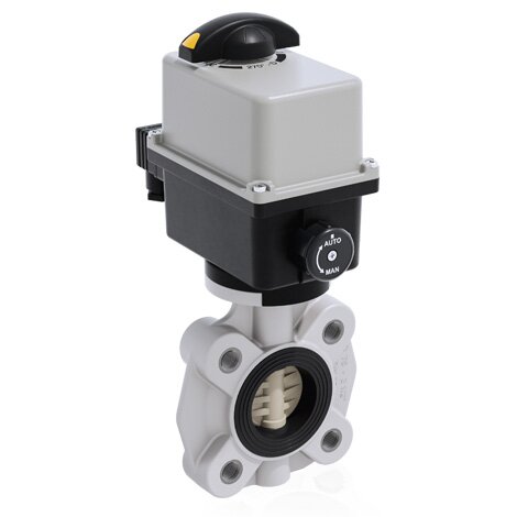 FKOM/CE 24V AC/DC LUG ANSI - Electrically actuated butterfly valve - PP-H Electrically actuated valves