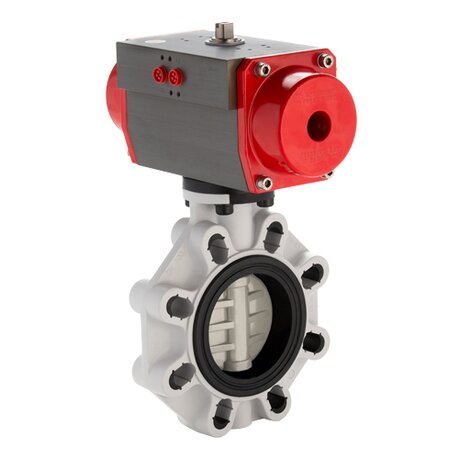 FKOM/CP NC - Pneumatically actuated butterfly valve - PP-H Pneumatically actuated valves