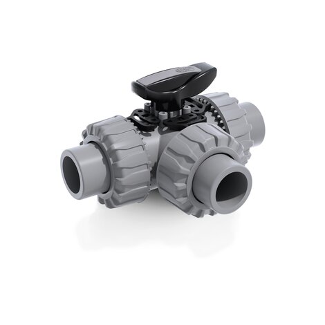 LKDAC - DUAL BLOCK® 3-way ball valve - PVC-C Manual valves