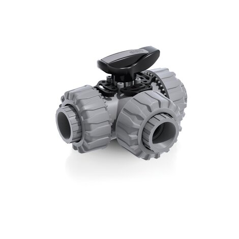 LKDFC - DUAL BLOCK® 3-way ball valve - PVC-C Manual valves