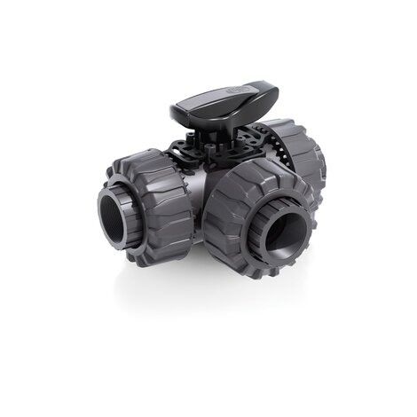 LKDFV - DUAL BLOCK® 3-way ball valve - PVC-U Manual valves
