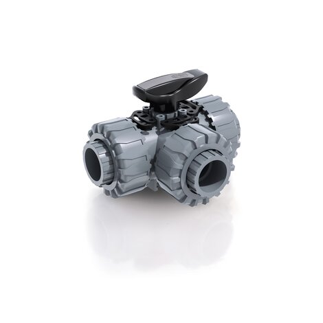 LKDIA - DUAL BLOCK® 3-WAY BALL VALVE - ABS Manual valves