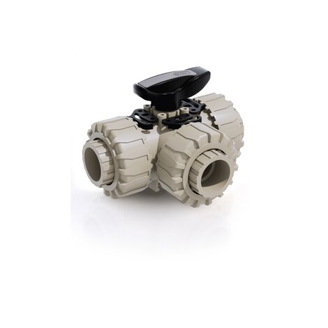 LKDIM - DUAL BLOCK® 3-way ball valve - PP-H Manual valves