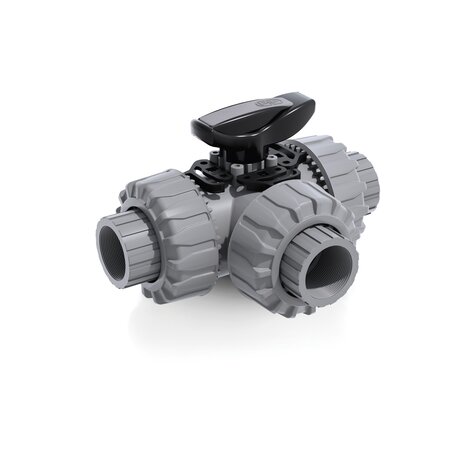 LKDNC - DUAL BLOCK® 3-way ball valve - PVC-C Manual valves