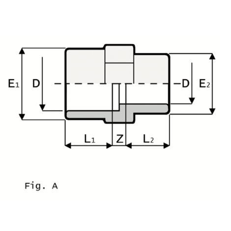 MR1 - Double socket Reducer - PVC-U Pressure Fittings