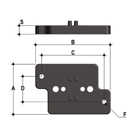 PMDK Wall mounting plate Kit - Others Accessories for manual valves