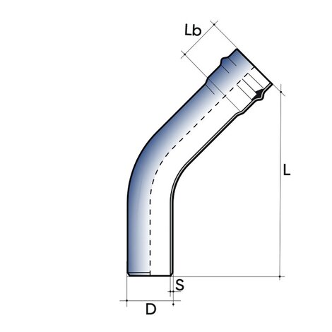POWER-LOCK VDA® PN10 - 45° bend - PVC-A Pipes