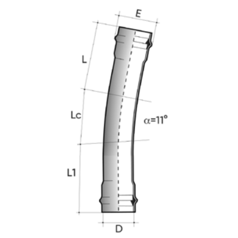 POWER-LOCK bend 11° F/F PN10 - PVC-U Pressure Fittings