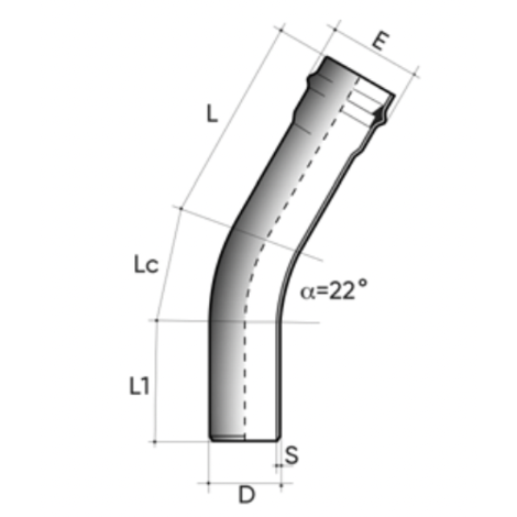 POWER-LOCK bend 11° M/F PN10 - PVC-U Pressure Fittings