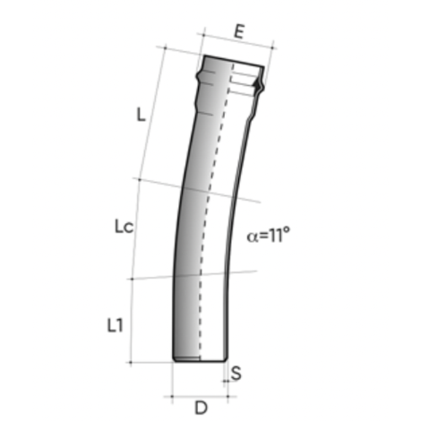 POWER-LOCK bend 11° M/F PN16 - PVC-U Pressure Fittings