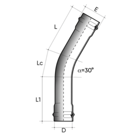 POWER-LOCK bend 30° F/F PN10 - PVC-U Pressure Fittings