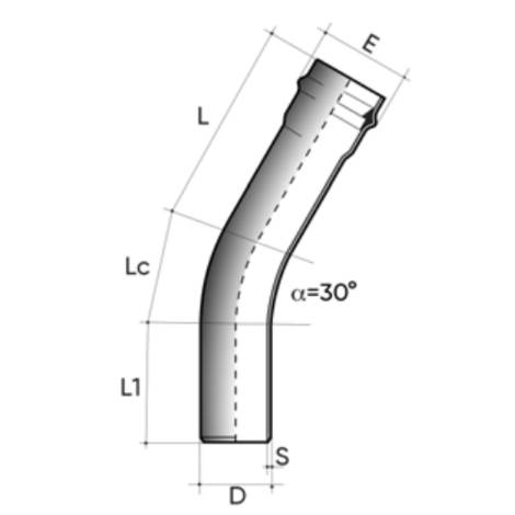 POWER-LOCK bend 30° M/F PN10 - PVC-U Pressure Fittings