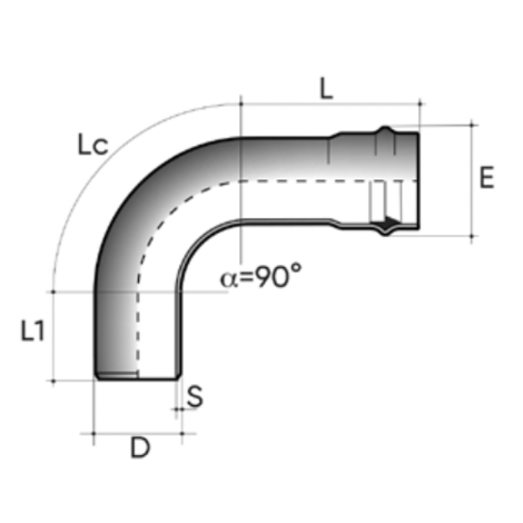 POWER-LOCK bend 90° M/F PN10 - PVC-U Pressure Fittings