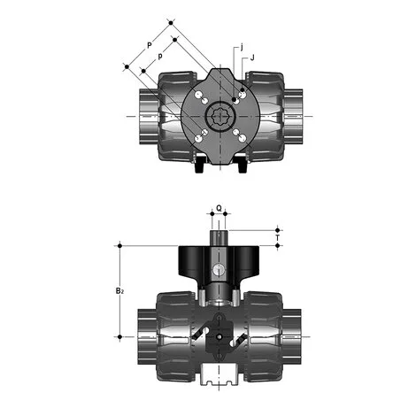 Power Quick/CE — electric actuator module (PP-GR, ISO 5211)