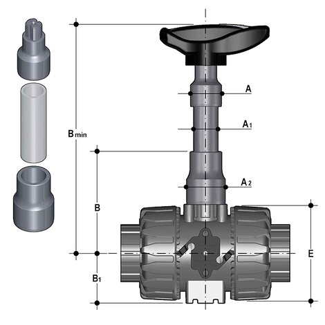 PSKD Stem extension - Others Accessories for manual valves