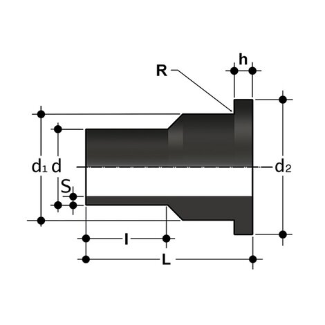 QBXE SDR 17 - Stub flange - Others Accessories for manual valves