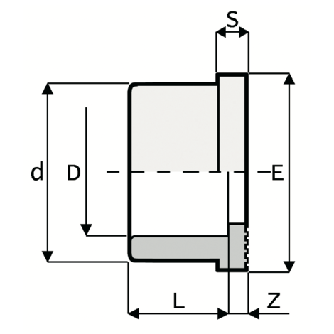 QR1 - Serrated face stub - PVC-U Pressure Fittings