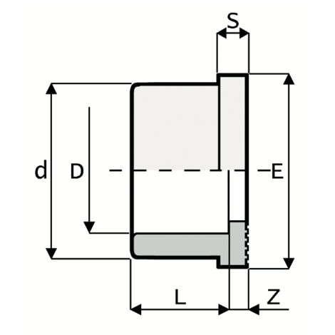 QR4 - Serrated stub - PVC-U Pressure Fittings