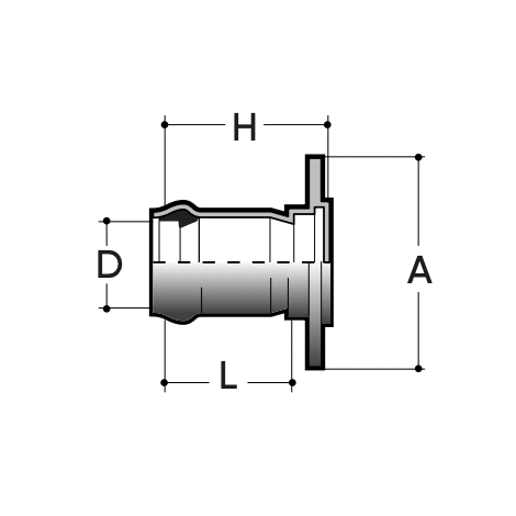 Reduction with Flange PN10 - PVC-U Pressure Fittings