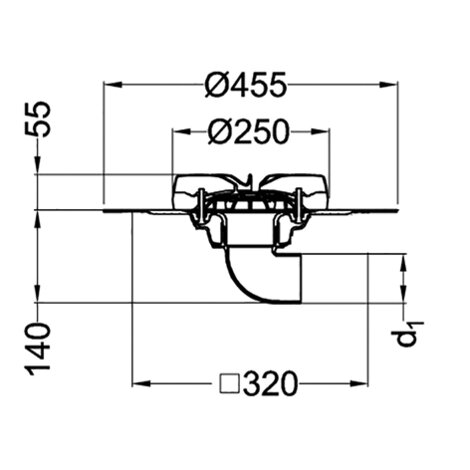 Roof outlet drenaj XL75 HR PVC - HDPE Roof technology