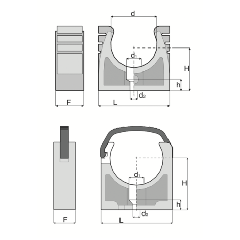 ST4 - Pipe clip - PVC-U Other