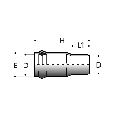 Single-joint M/F PN16 - PVC-U Pressure Fittings
