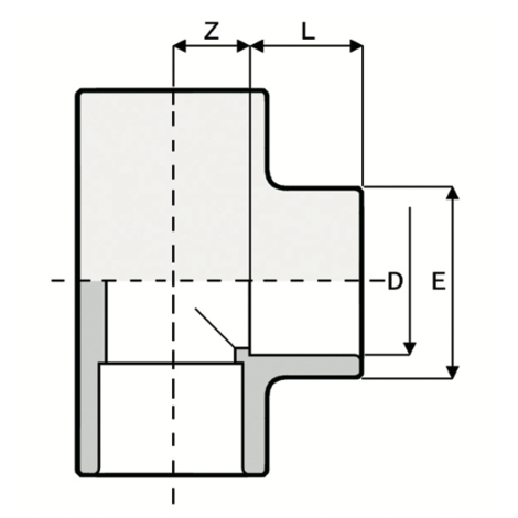 TI2- 90° Tee - PVC-U Pressure Fittings