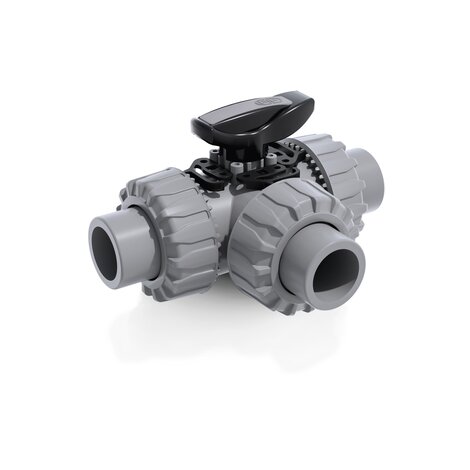 TKDAC - DUAL BLOCK® 3-way ball valve - PVC-C Manual valves