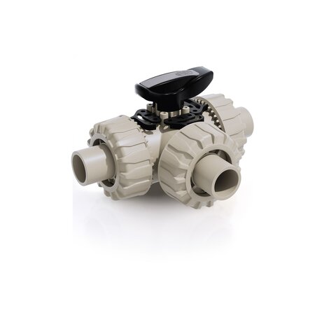 TKDDM - DUAL BLOCK® 3-way ball valve - PP-H Manual valves