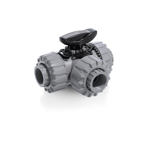 TKDFC - DUAL BLOCK® 3-way ball valve - PVC-C Manual valves