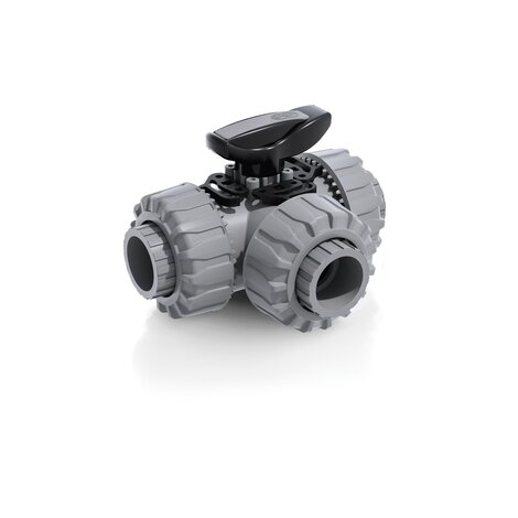 TKDIC - DUAL BLOCK® 3-way ball valve - PVC-C Manual valves