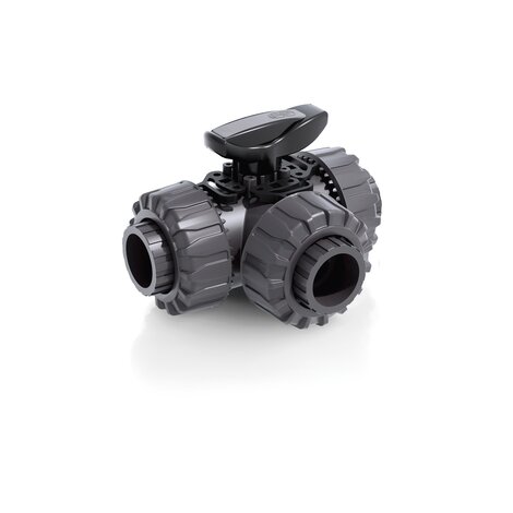 TKDIV - DUAL BLOCK® 3-way ball valve - PVC-U Manual valves