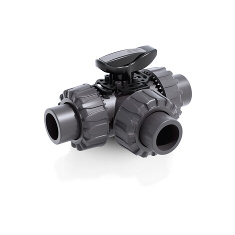 TKDJV - DUAL BLOCK® 3-way ball valve - PVC-U Manual valves